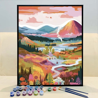"Colorful Yellowstone" Series by ColourMost™ #09 - 'Plix' | Original Paint by Numbers (16"x20" / 40x50cm) | Also ship to UK, CA, AU, and NZ