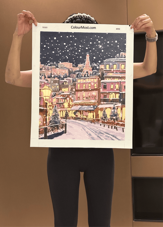 "Christmas Nights" by ColourMost™ | Paris #02 | Original Paint by Numbers