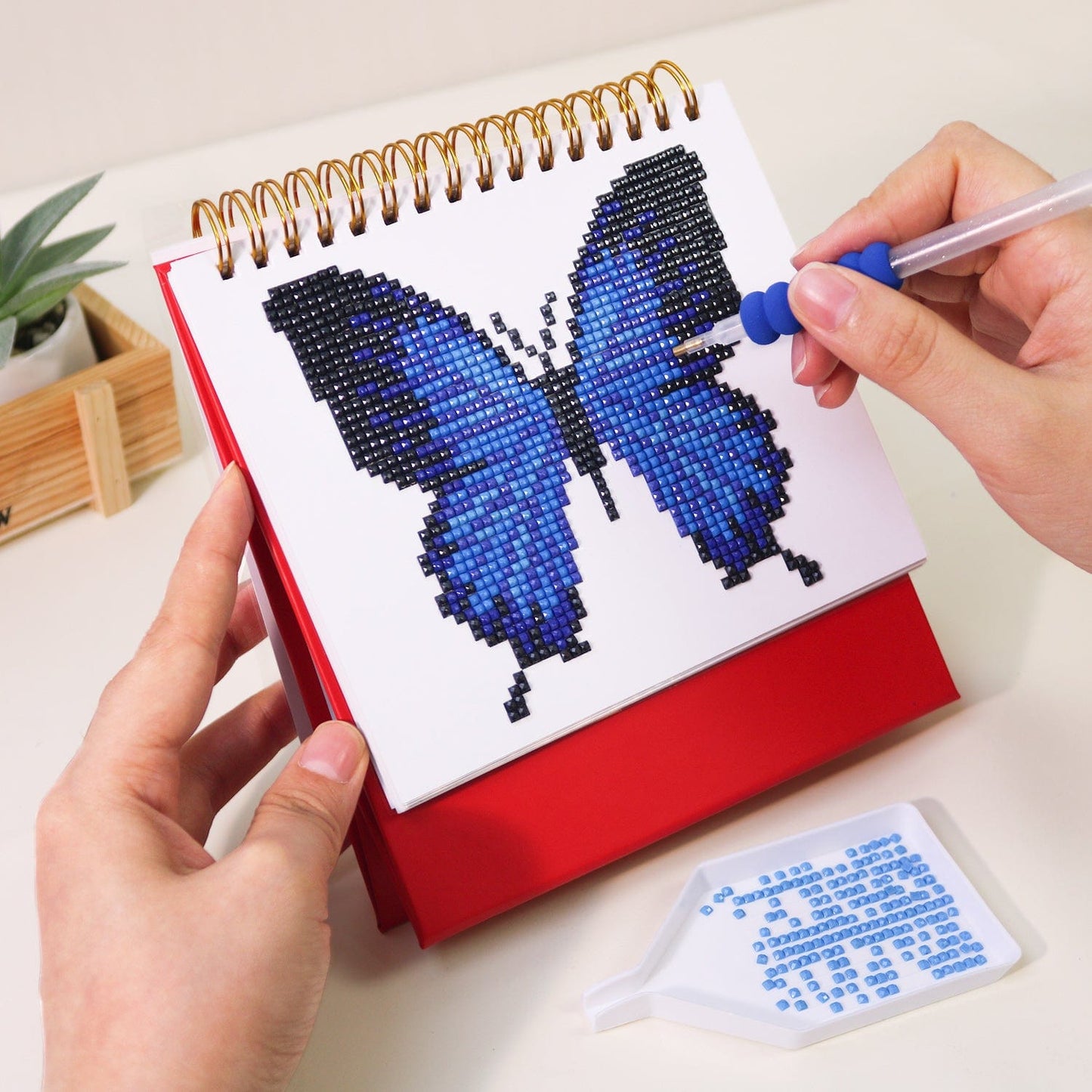ColourMost™ 2026 Desk Calendar Series – Butterflies /Diamond Painting(17cm x 15cm)