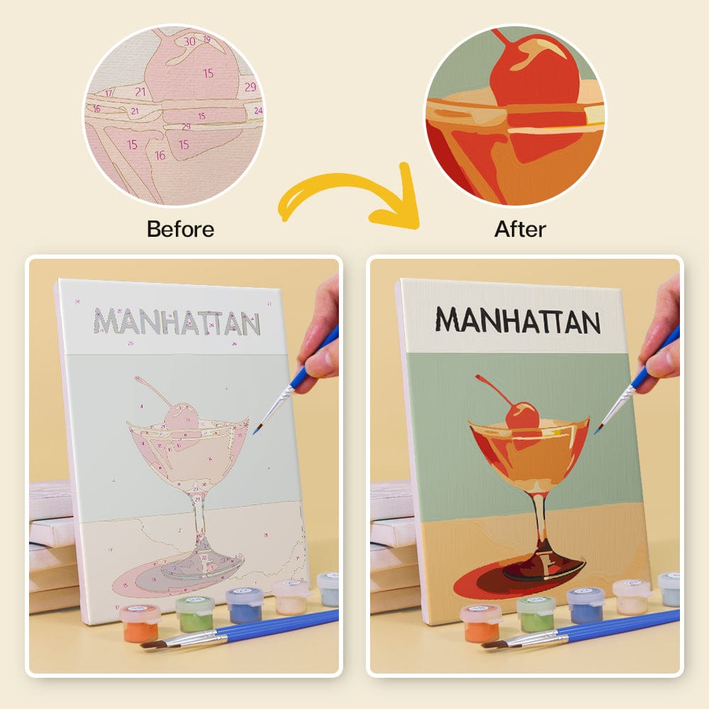 6 Mini Paintings – Signature Cocktails kit(5.9” x 7.9” / 15 x 20 cm)