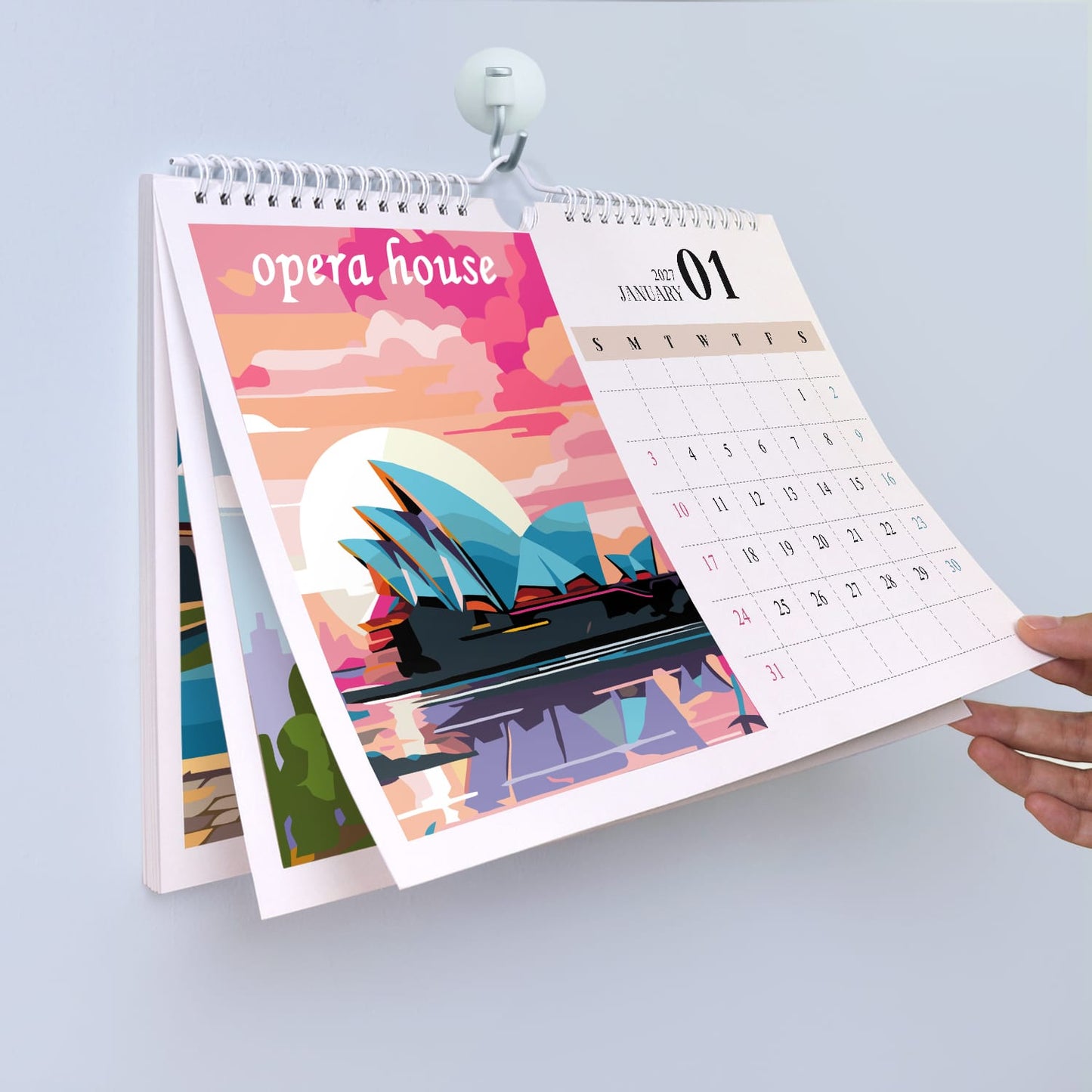 ColourMost™ 2027 Calendar Series – World Scenic Spots / Paint by Numbers(28.3cm x 21cm)