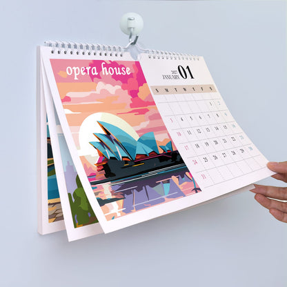 ColourMost™ 2027 Calendar Series – World Scenic Spots / Paint by Numbers(28.3cm x 21cm)