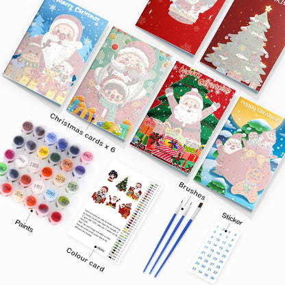 "Christmas card-6Pcs" Series by ColourMost™ #03 | Paint by Numbers(25.8cm*18cm)