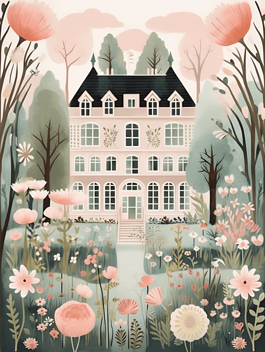 "Blossom Manor" by ColourMost™ | Art Deco #01 | Original Paint by Numbers