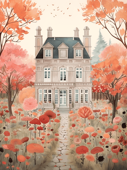 "Blossom Manor" by ColourMost™ | Autumn #01 | Original Paint by Numbers