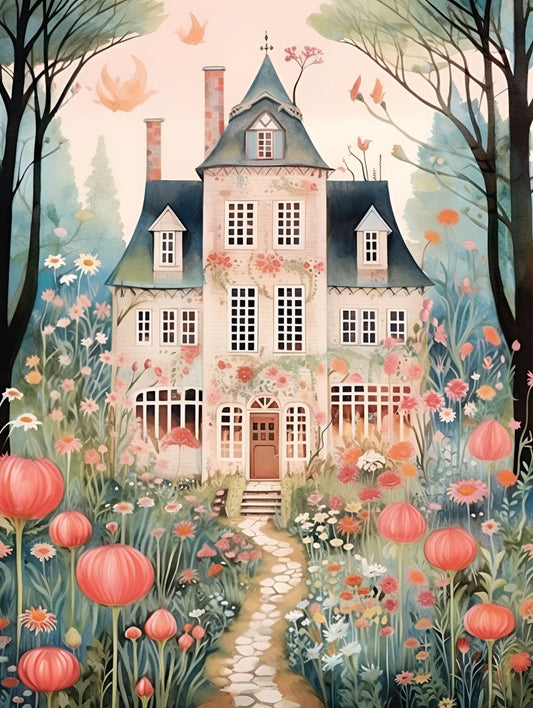 "Blossom Manor" by ColourMost™ | Fairytale #06 | Original Paint by Numbers