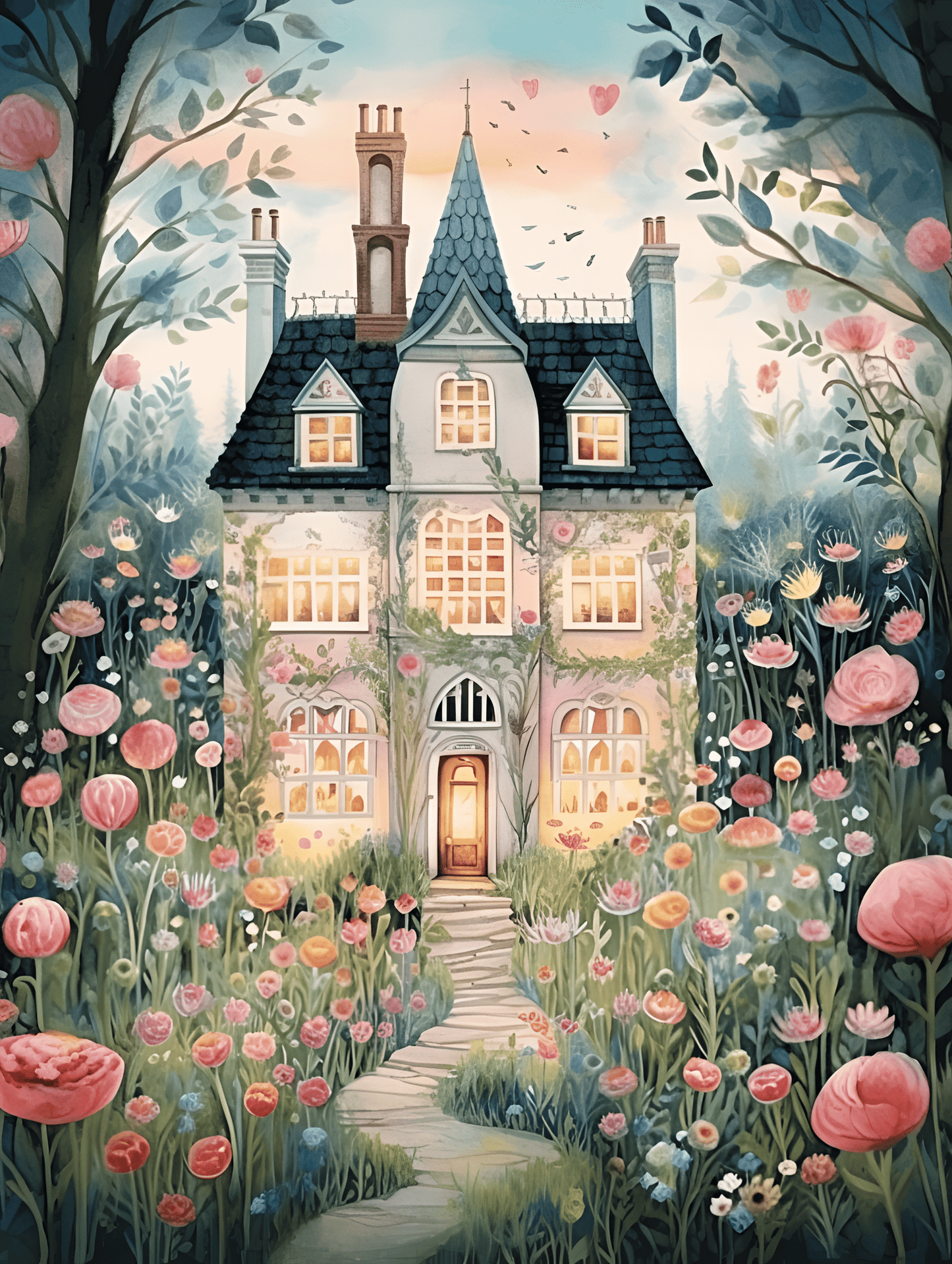 "Blossom Manor" by ColourMost™ | Fairytale #08 | Original Paint by Numbers