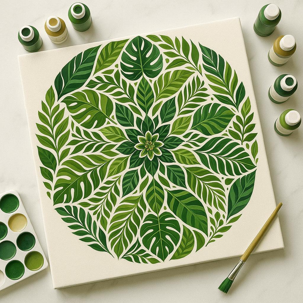 "Serenity Mandalas" Series - Botanical P251119#11 | Original Paint by Numbers | Diamond Painting (16"x16" / 40x40cm)