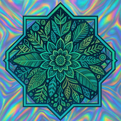 "Serenity Mandalas" Series - Botanical P251119#12 | Original Paint by Numbers | Diamond Painting (16"x16" / 40x40cm)