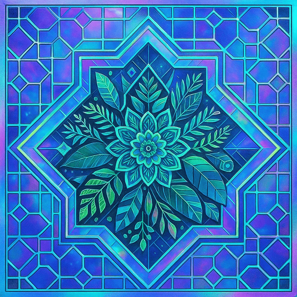 "Serenity Mandalas" Series - Botanical P251119#13 | Original Paint by Numbers | Diamond Painting (16"x16" / 40x40cm)