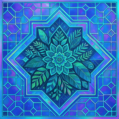"Serenity Mandalas" Series - Botanical P251119#13 | Original Paint by Numbers | Diamond Painting (16"x16" / 40x40cm)