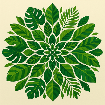 "Serenity Mandalas" Series - Botanical P251119#14 | Original Paint by Numbers | Diamond Painting (16"x16" / 40x40cm)