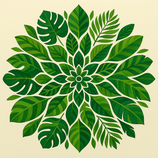 "Serenity Mandalas" Series - Botanical P251119#14 | Original Paint by Numbers | Diamond Painting (16"x16" / 40x40cm)