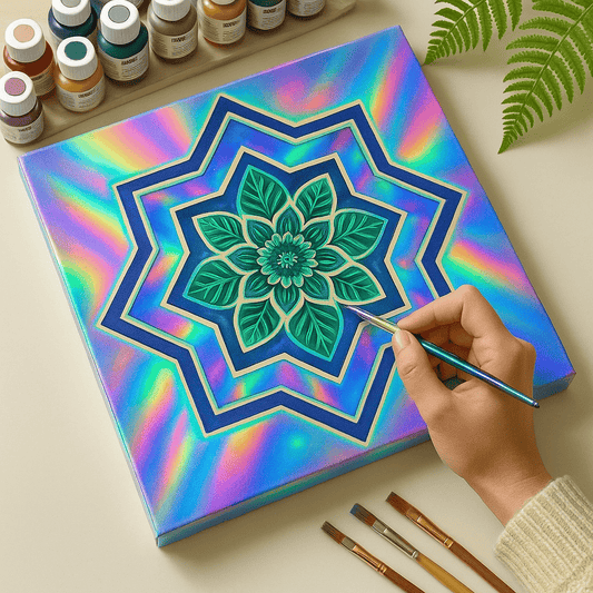"Serenity Mandalas" Series - Botanical P251119#15 | Original Paint by Numbers | Diamond Painting (16"x16" / 40x40cm)