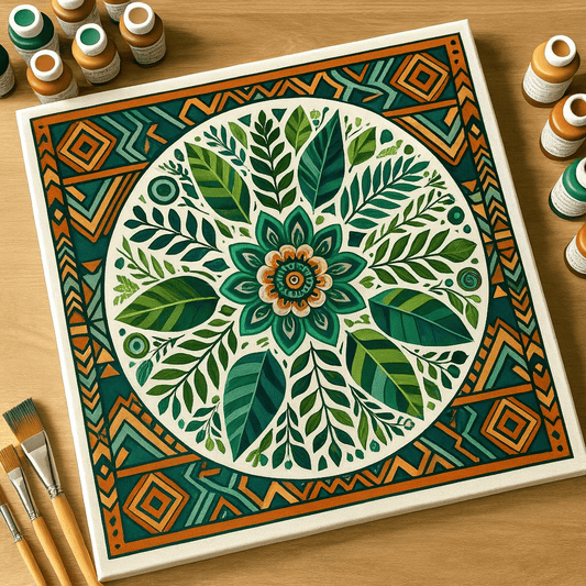 "Serenity Mandalas" Series - Botanical P251119#18 | Original Paint by Numbers | Diamond Painting (16"x16" / 40x40cm)
