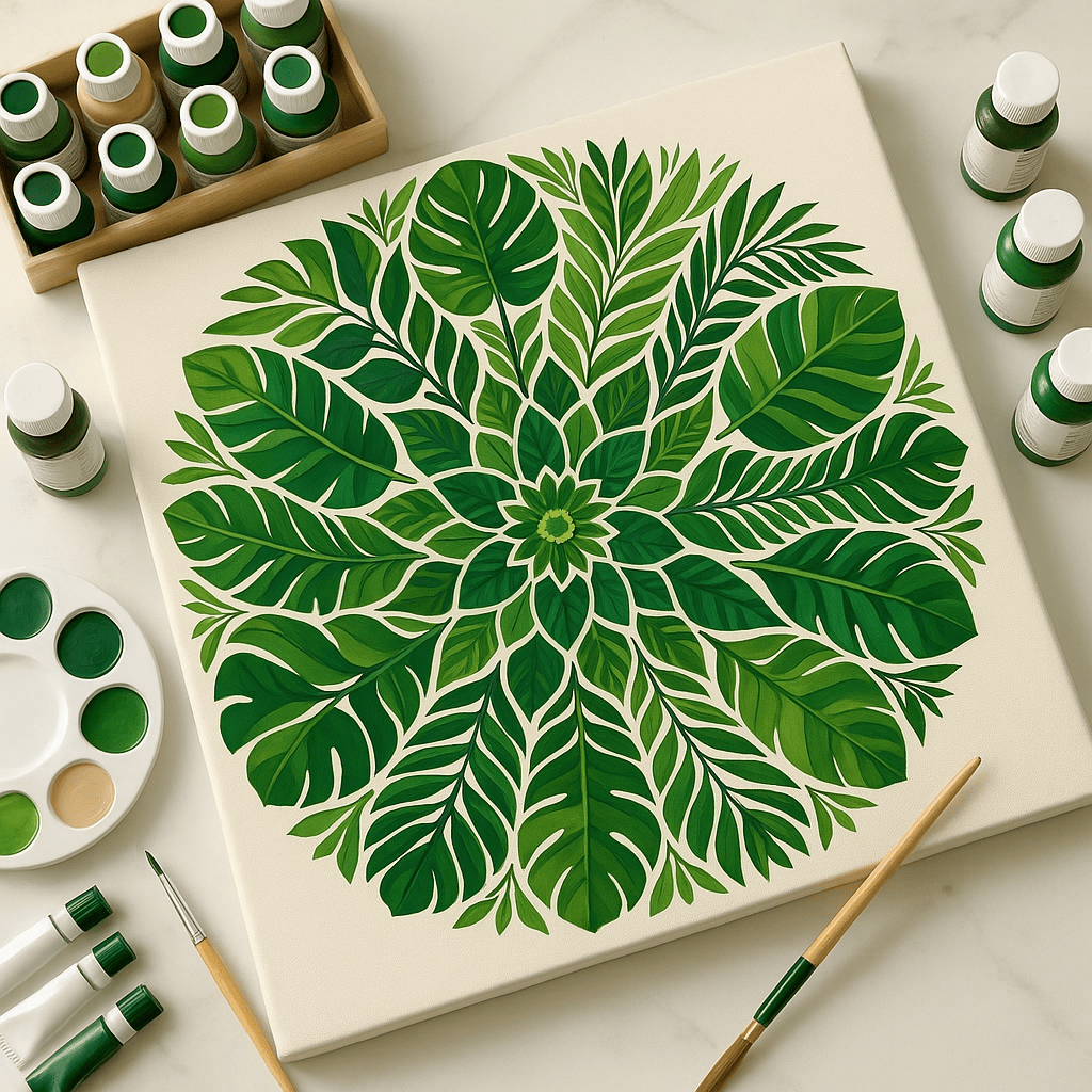 "Serenity Mandalas" Series - Botanical P251119#19 | Original Paint by Numbers | Diamond Painting (16"x16" / 40x40cm)