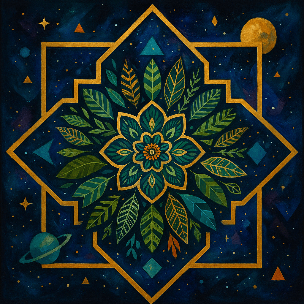 "Serenity Mandalas" Series - Botanical P251119#20 | Original Paint by Numbers | Diamond Painting (16"x16" / 40x40cm)