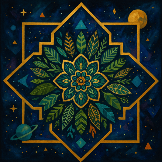 "Serenity Mandalas" Series - Botanical P251119#20 | Original Paint by Numbers | Diamond Painting (16"x16" / 40x40cm)