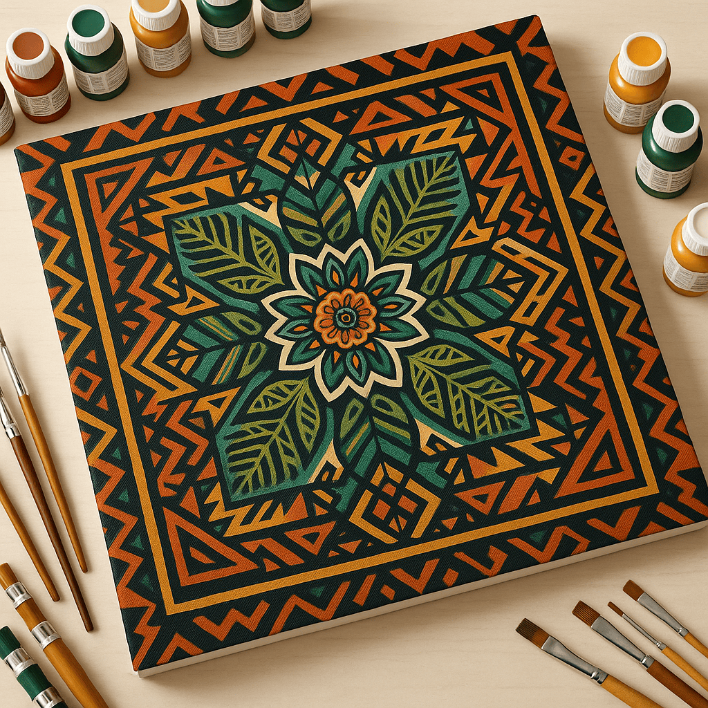 "Serenity Mandalas" Series - Botanical P251124#01 | Original Paint by Numbers