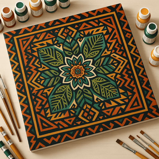 "Serenity Mandalas" Series - Botanical P251124#01 | Original Paint by Numbers