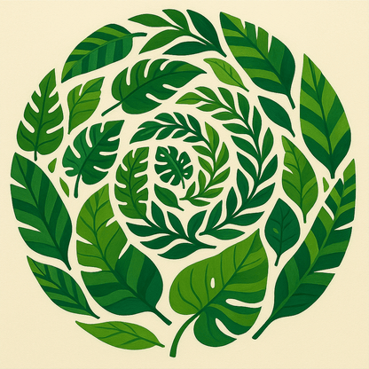 "Serenity Mandalas" Series - Botanical P251126#02 | Original Paint by Numbers (16"x16" / 40x40cm)