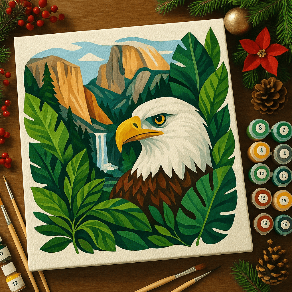 "Serenity Mandalas" Series - Botanical P251126#08 | Original Paint by Numbers (16"x16" / 40x40cm)