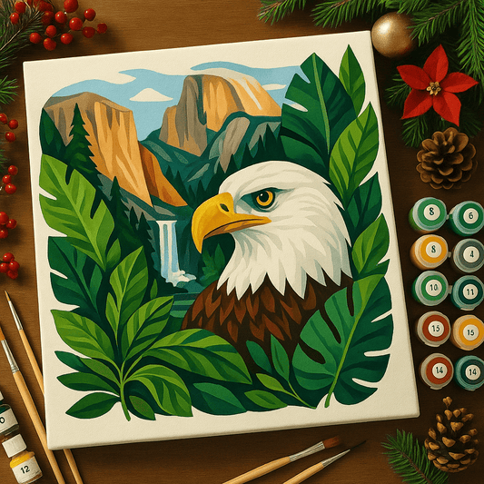 "Serenity Mandalas" Series - Botanical P251126#08 | Original Paint by Numbers (16"x16" / 40x40cm)