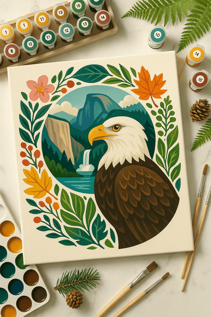 "Serenity Mandalas" Series - Botanical P251126#10 | Original Paint by Numbers (16"x16" / 40x40cm)