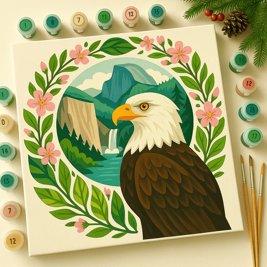 "Serenity Mandalas" Series - Botanical P251126#11 | Original Paint by Numbers (16"x16" / 40x40cm)