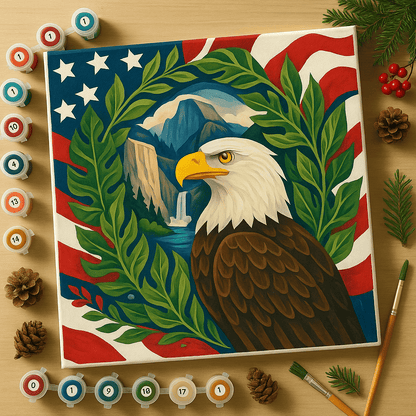 "Serenity Mandalas" Series - Botanical P251126#13 | Original Paint by Numbers (16"x16" / 40x40cm)