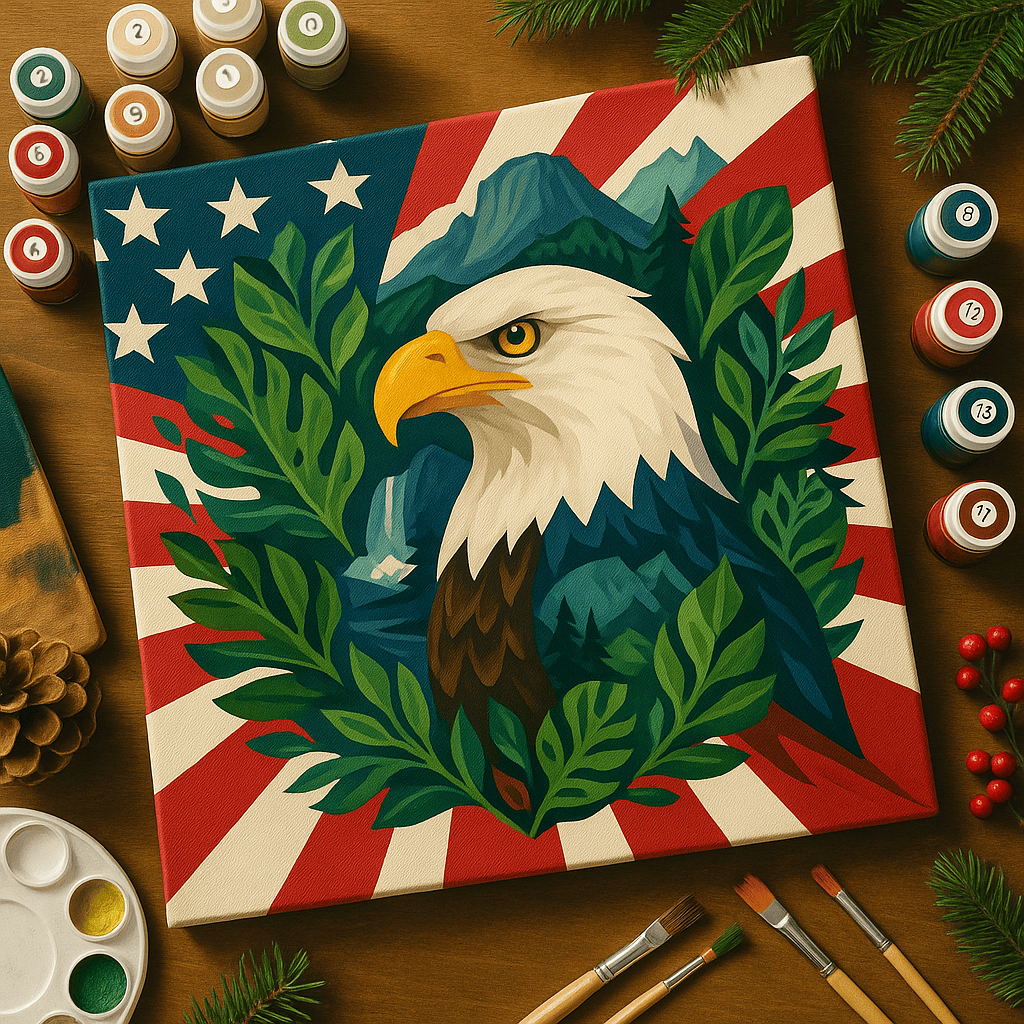 "Serenity Mandalas" Series - Botanical P251126#15 | Original Paint by Numbers (16"x16" / 40x40cm)