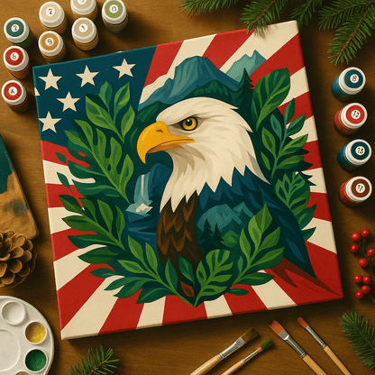 "Serenity Mandalas" Series - Botanical P251126#15 | Original Paint by Numbers (16"x16" / 40x40cm)