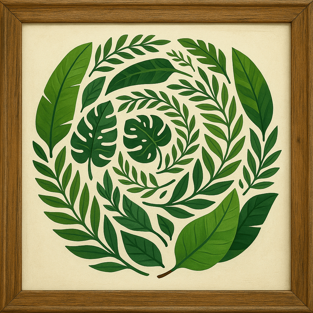 "Serenity Mandalas" Series - Botanical P251126#20 | Original Paint by Numbers (16"x16" / 40x40cm)