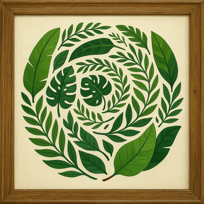 "Serenity Mandalas" Series - Botanical P251126#20 | Original Paint by Numbers (16"x16" / 40x40cm)