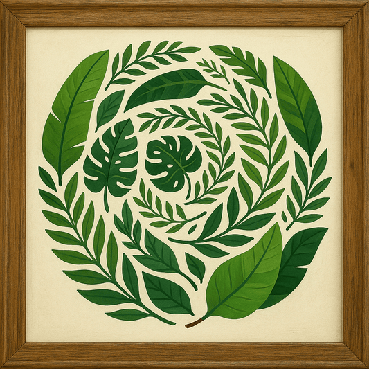 "Serenity Mandalas" Series - Botanical P251126#20 | Original Paint by Numbers (16"x16" / 40x40cm)