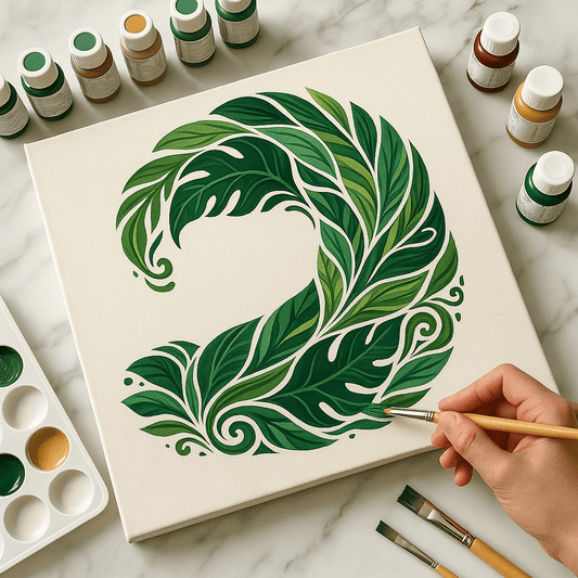 "Serenity Mandalas" Series - Botanical P251126#22 | Original Paint by Numbers (16"x16" / 40x40cm)