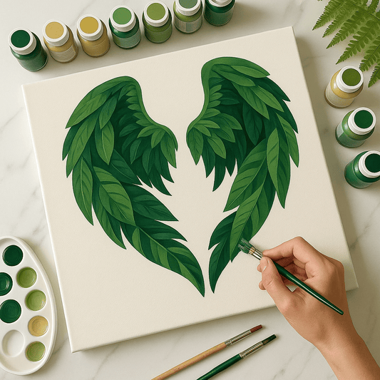 "Serenity Mandalas" Series - Botanical P251126#23 | Original Paint by Numbers (16"x16" / 40x40cm)