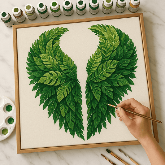 "Serenity Mandalas" Series - Botanical P251126#26 | Original Paint by Numbers (16"x16" / 40x40cm)