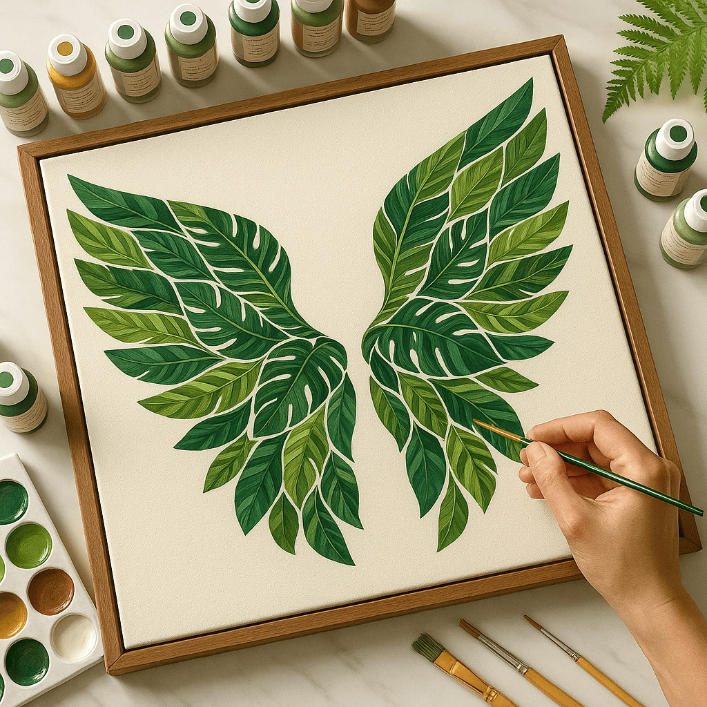 "Serenity Mandalas" Series - Botanical P251126#28 | Original Paint by Numbers (16"x16" / 40x40cm)