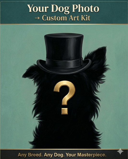 "Dapper Pets" Custom Pet Paint by Numbers Kit | Upload Your Photo