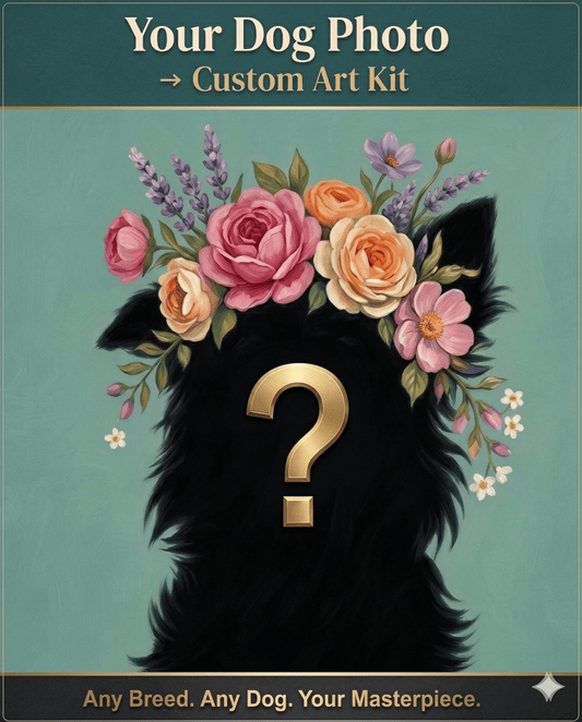 "Blooming Pets" Custom Pet Paint by Numbers Kit | Upload Your Photo