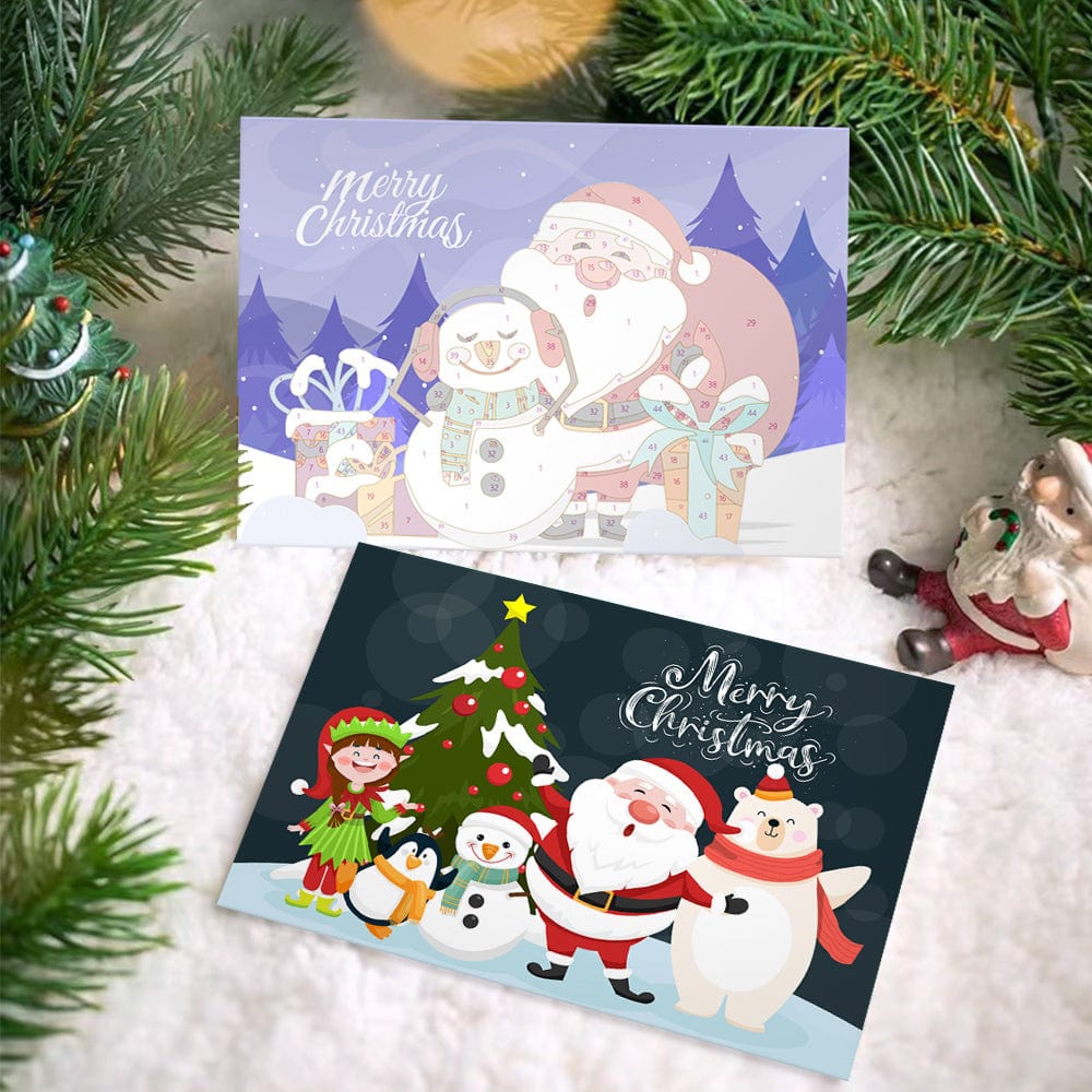 "Christmas card-6Pcs" Series by ColourMost™ #01 | Paint by Numbers(25.8cm*18cm)