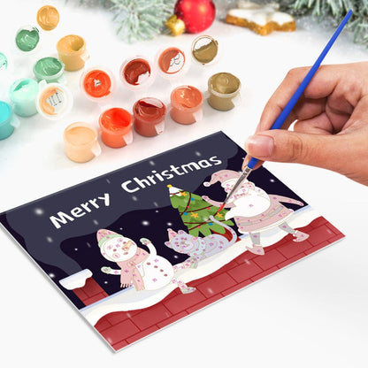 "Christmas card-6Pcs" Series by ColourMost™ #05 | Paint by Numbers(25.8cm*18cm)