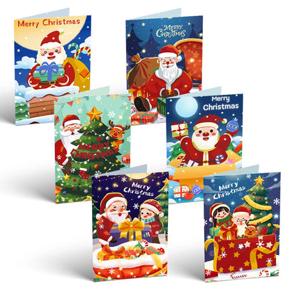 "Christmas card-6Pcs" Series by ColourMost™ #02 | Paint by Numbers(25.8cm*18cm)