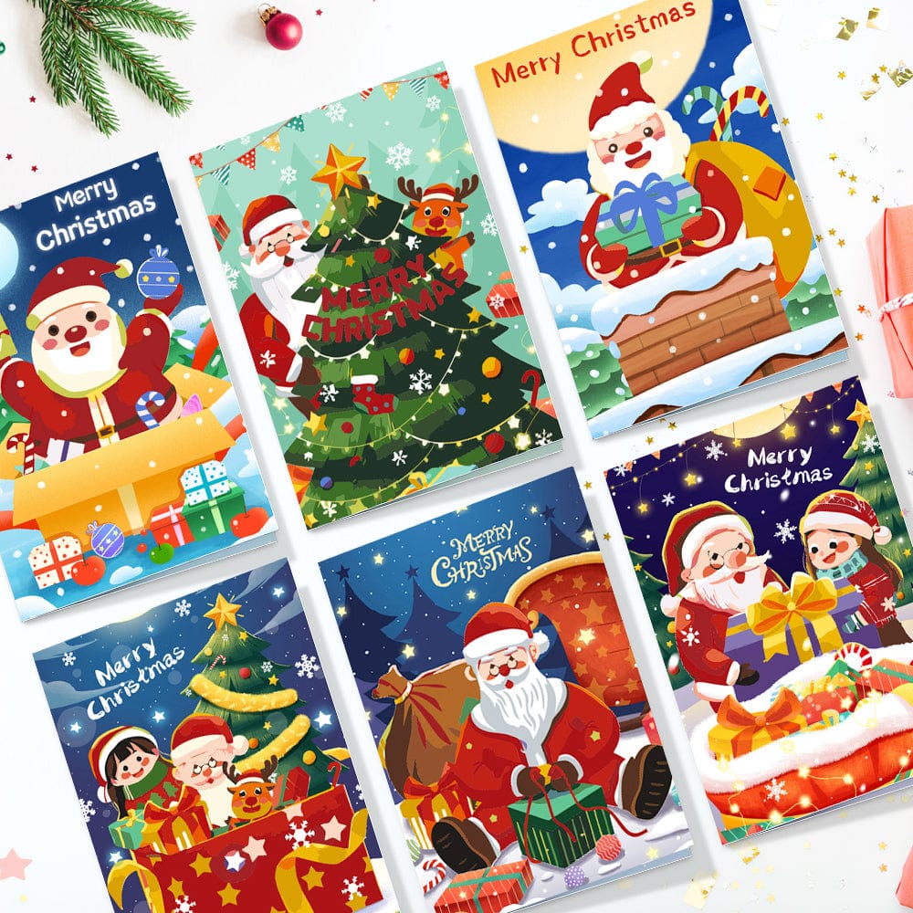 "Christmas card-6Pcs" Series by ColourMost™ #02 | Paint by Numbers(25.8cm*18cm)