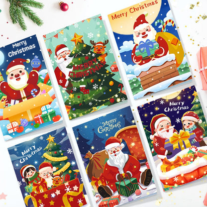 "Christmas card-6Pcs" Series by ColourMost™ #02 | Paint by Numbers(25.8cm*18cm)