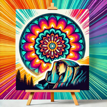 【New Arrival - 40% OFF】"Serenity Mandalas" Series - 'Mountain/Yosemite' P1216#01 | Original 🎨 Paint by Numbers | 💎 Diamond Painting (16"x16" / 40x40cm)