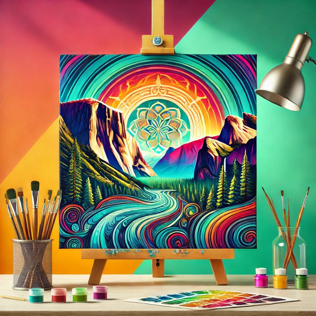 【New Arrival - 40% OFF】"Serenity Mandalas" Series - 'Mountain/Yosemite' P1216#08 | Original 🎨 Paint by Numbers | 💎 Diamond Painting (16"x16" / 40x40cm)