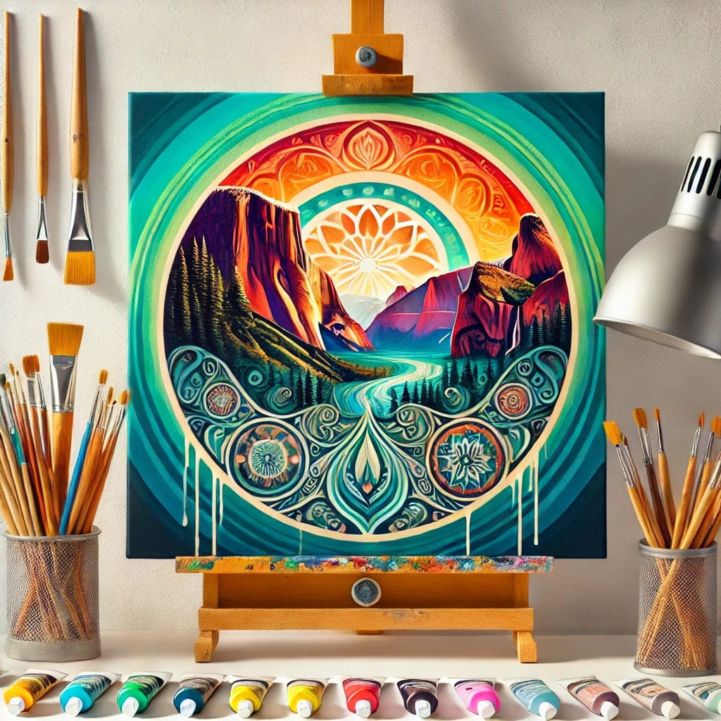 【New Arrival - 40% OFF】"Serenity Mandalas" Series - 'Mountain/Yosemite' P1216#17 | Original 🎨 Paint by Numbers | 💎 Diamond Painting (16"x16" / 40x40cm)