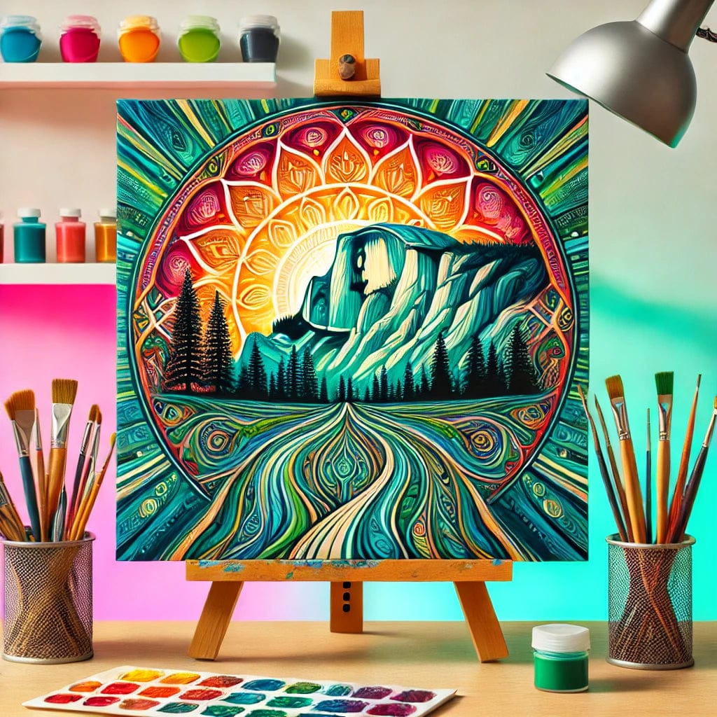 【New Arrival - 40% OFF】"Serenity Mandalas" Series - 'Mountain/Yosemite' P1216#18 | Original 🎨 Paint by Numbers | 💎 Diamond Painting (16"x16" / 40x40cm)